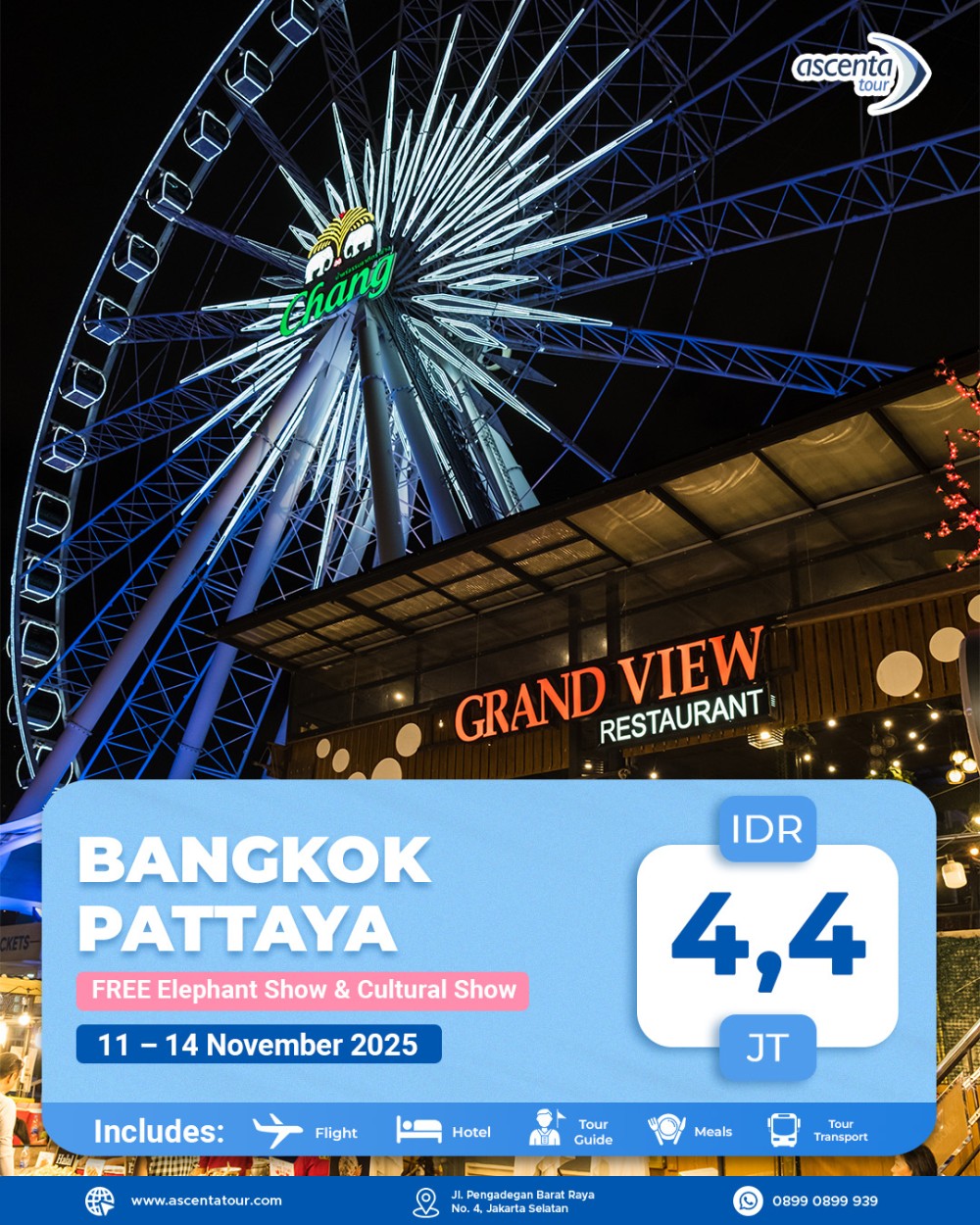 Tour Thailand Bangkok Pattaya 4D3N