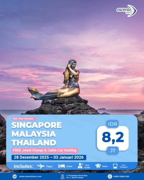 Tour 3 Negara Singapore Malaysia Thailand 7D6N