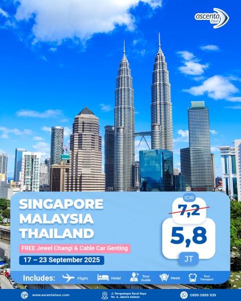 Tour 3 Negara Singapore Malaysia Thailand 7D6N