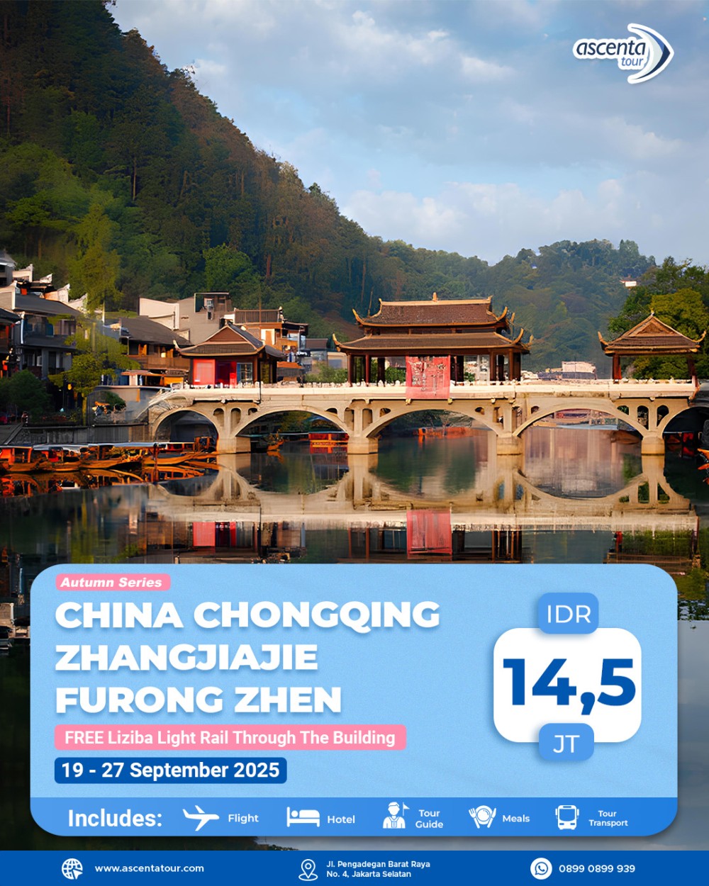 Tour China Chongqing Zhangjiajie Furong Zhen 9D7N