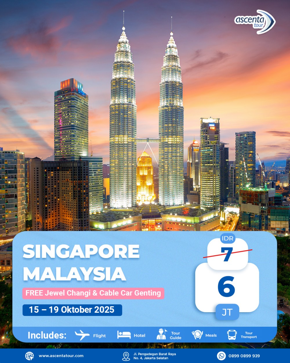 Tour Singapore Malaysia 5D4N
