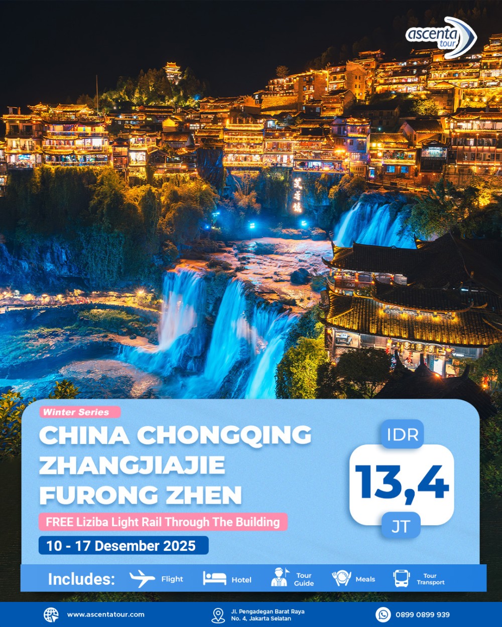 Tour China Chongqing Zhangjiajie Furong Zhen 8D