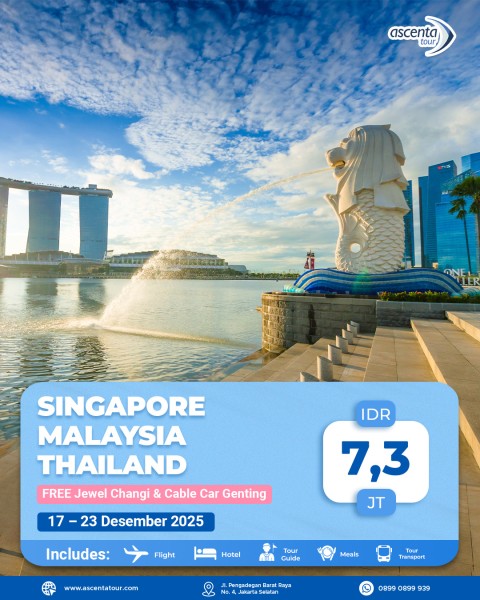 Tour 3 Negara Singapore Malaysia Thailand 7D6N