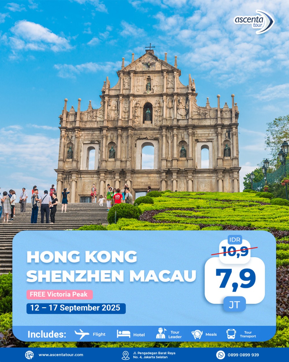 Tour Hong Kong Shenzhen Macau 6D (WITH VENETIAN MACAU - TSIM SHA TSUI - HAPPY HARBOUR)
