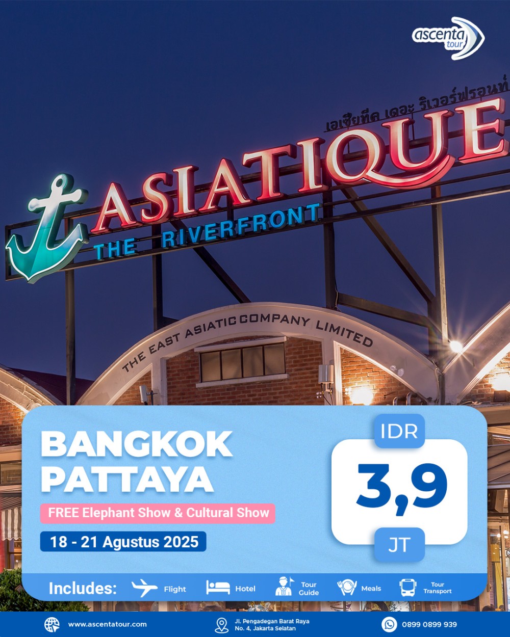 Tour Thailand Bangkok Pattaya 4D/3N