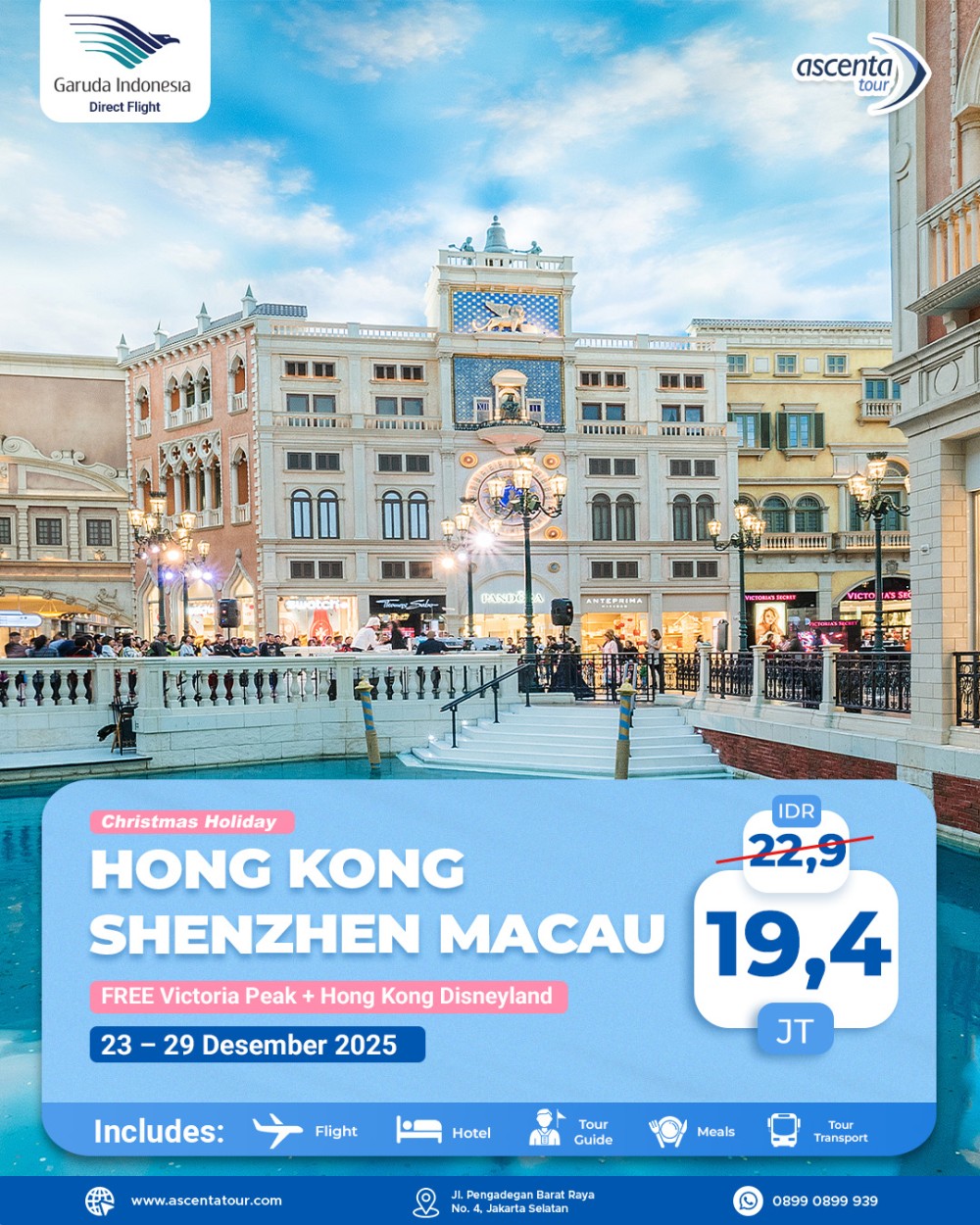 Tour Hong Kong Shenzhen Macau Year End 7D (with DISNEYLAND)