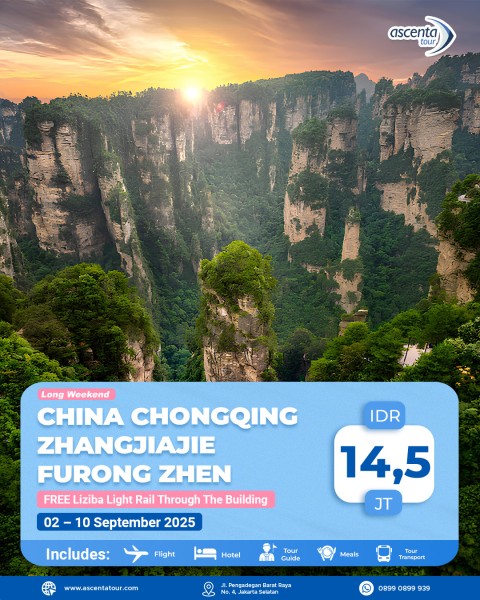 Tour China Chongqing Zhangjiajie Furong Zhen 9D7N