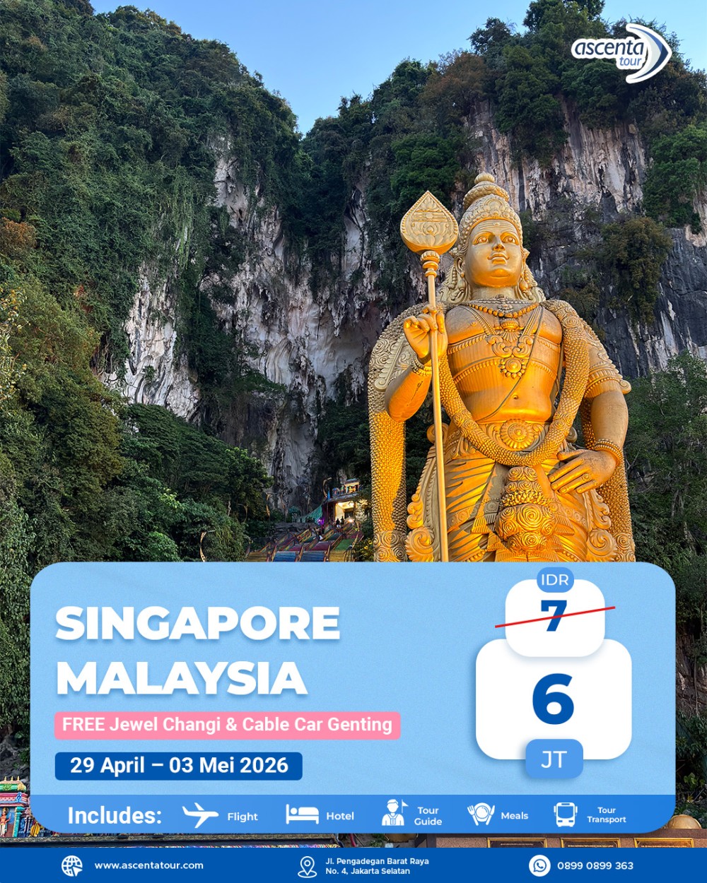 Tour Singapore Malaysia 5D4N