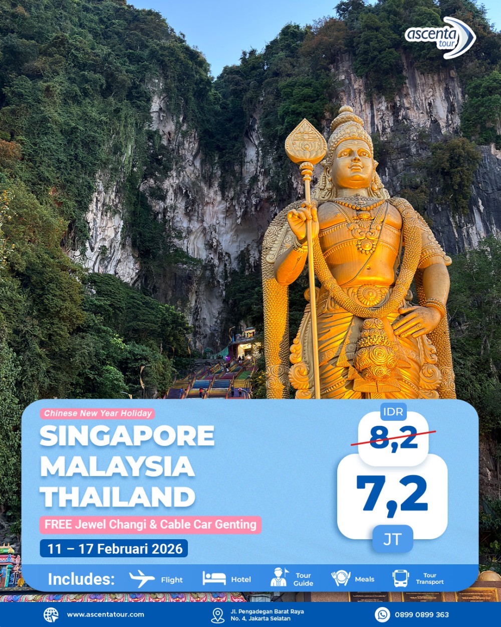 Tour 3 Negara Singapore Malaysia Thailand 7D6N