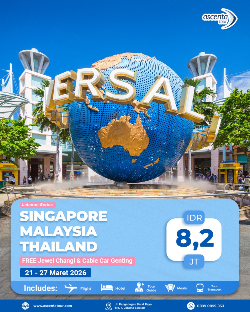 Tour 3 Negara Singapore Malaysia Thailand 7D6N