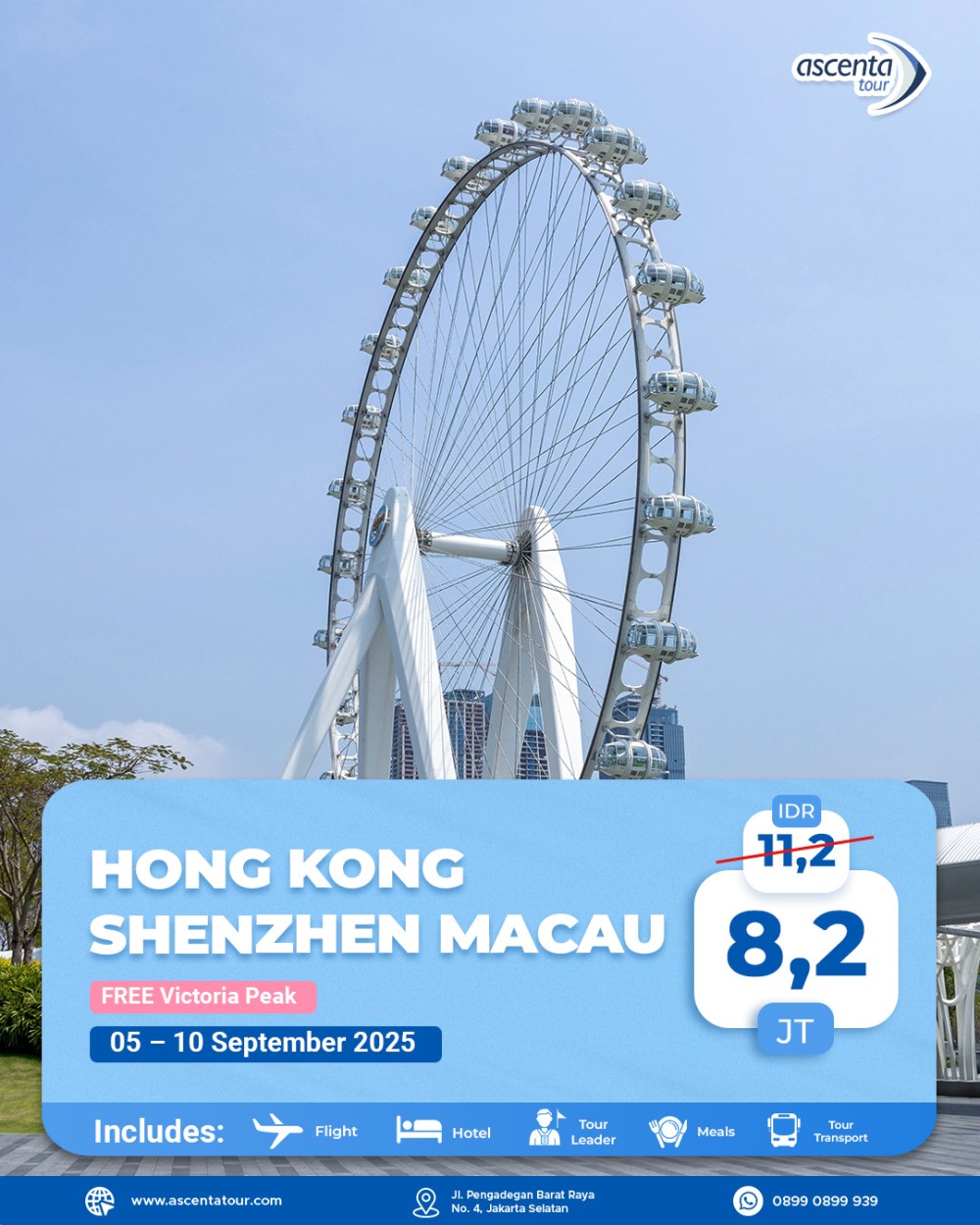 Tour Hong Kong Shenzhen Macau 6D (FREE VICTORIA PEAK)