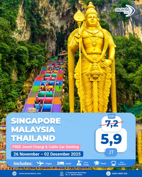 Tour 3 Negara Singapore Malaysia Thailand 7D6N