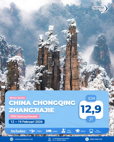 Tour China Chongqing Zhangjiajie  8D