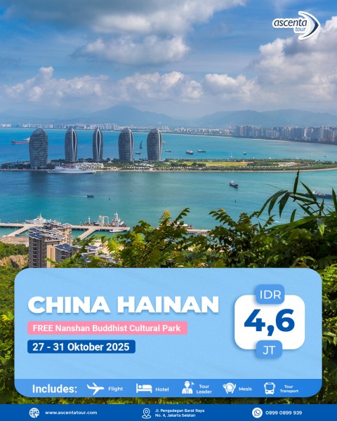 Tour China Hainan 5D (WITH NANSHAN BUDDHISM CULTURAL TOURISM ZONE)