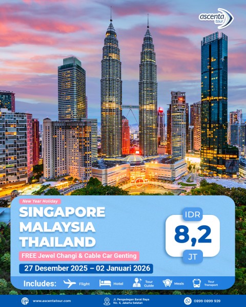 Tour 3 Negara Singapore Malaysia Thailand 7D6N