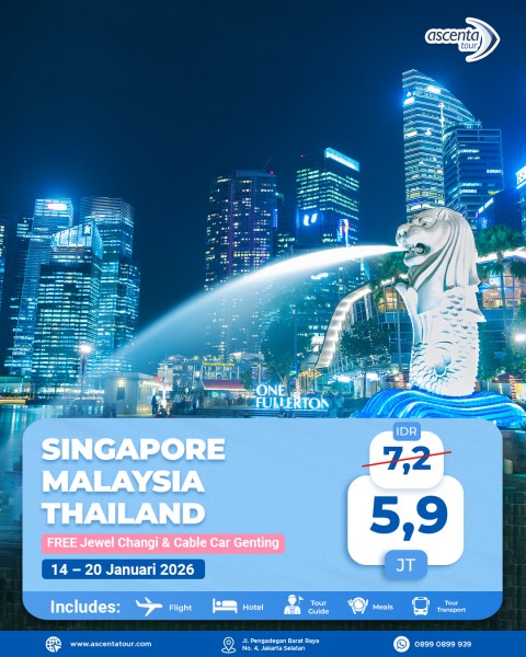 Tour 3 Negara Singapore Malaysia Thailand 7D6N