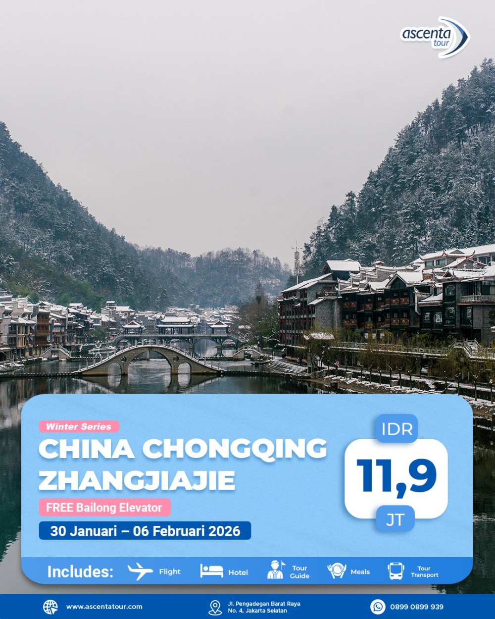 Tour China Chongqing Zhangjiajie  8D