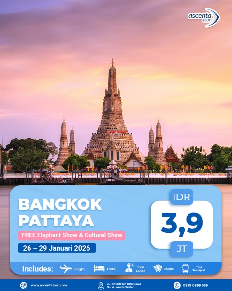 Tour Thailand Bangkok Pattaya 4D3N