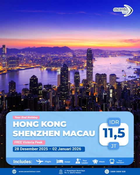 Tour Hong Kong Shenzhen Macau 6D (YEAR END)