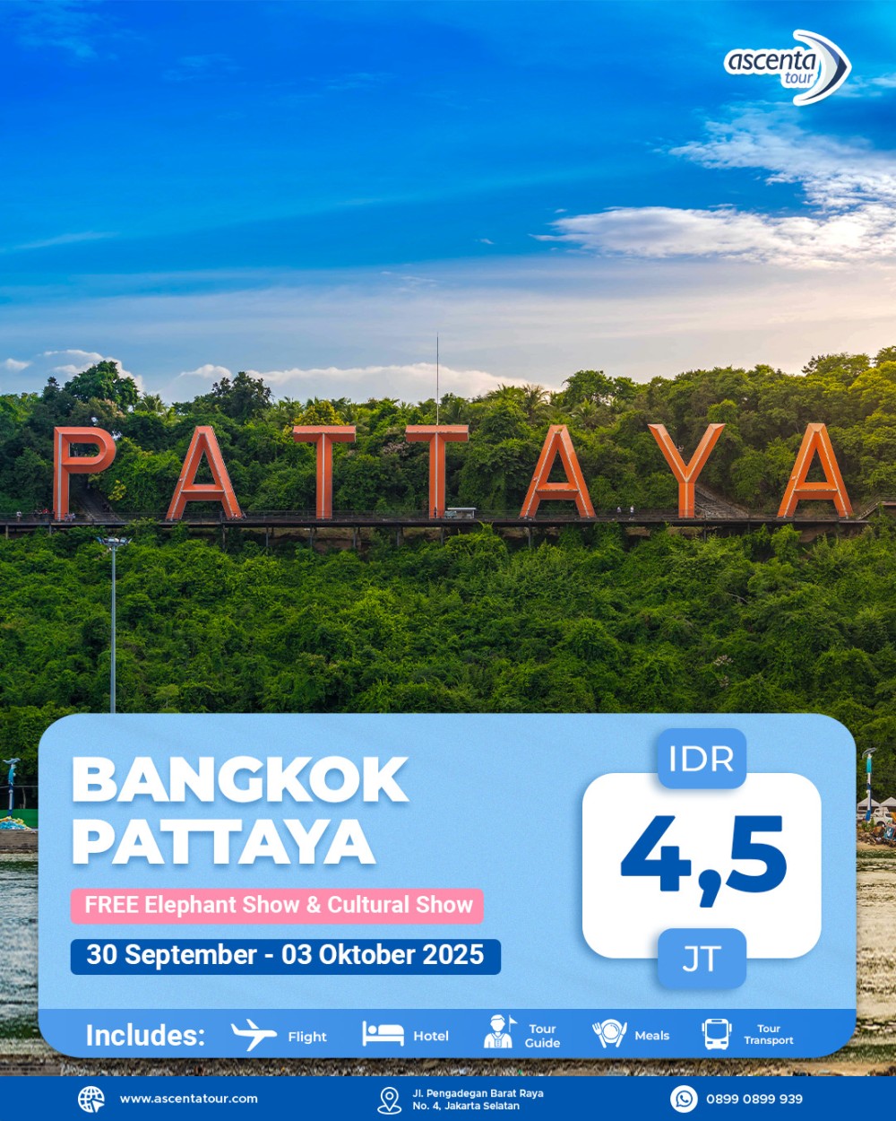 Tour Thailand Bangkok Pattaya 4D3N