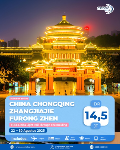 Tour China Chongqing Zhangjiajie Furong Zhen 9D7N