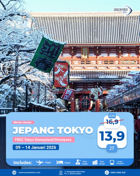 Tour Jepang Tokyo 6D4N