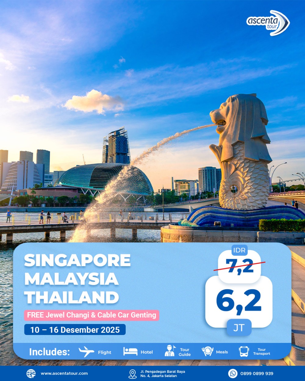 Tour 3 Negara Singapore Malaysia Thailand 7D6N