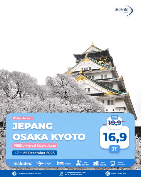Tour Jepang Osaka Kyoto 6D4N