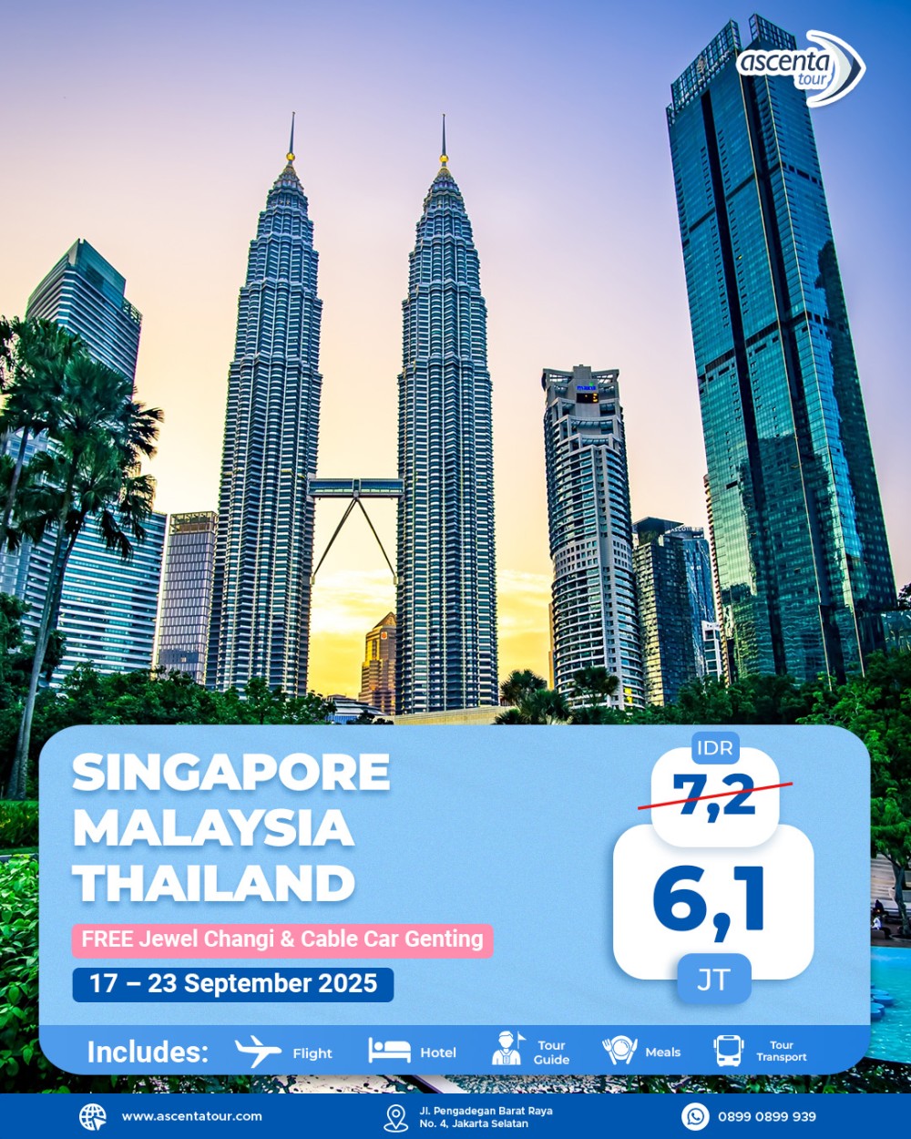 Tour 3 Negara Singapore Malaysia Thailand 7D6N