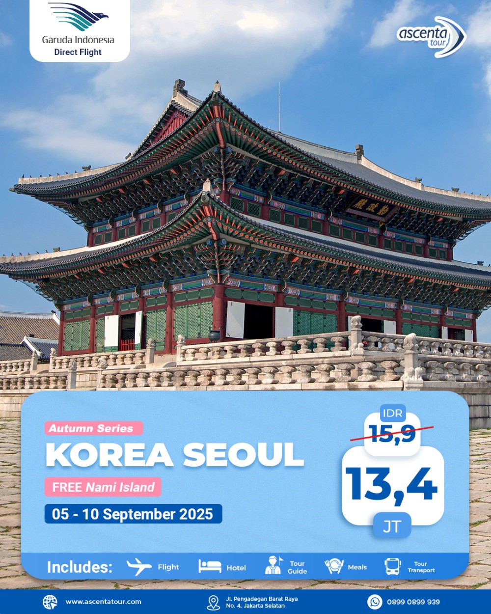 KOREA 6D AUTUMN SERIES (DIRECT FLIGHT)