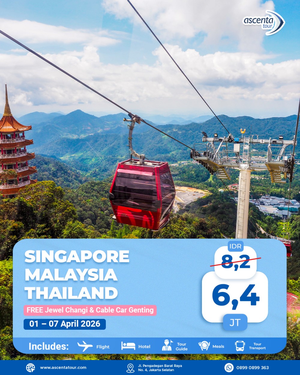 Tour 3 Negara Singapore Malaysia Thailand 7D6N