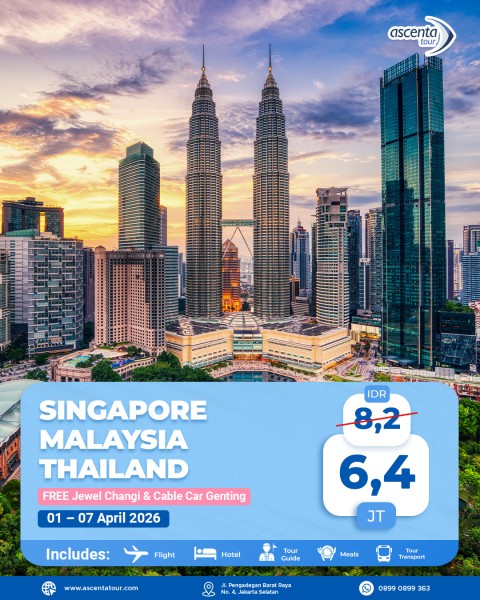 Tour 3 Negara Singapore Malaysia Thailand 7D6N