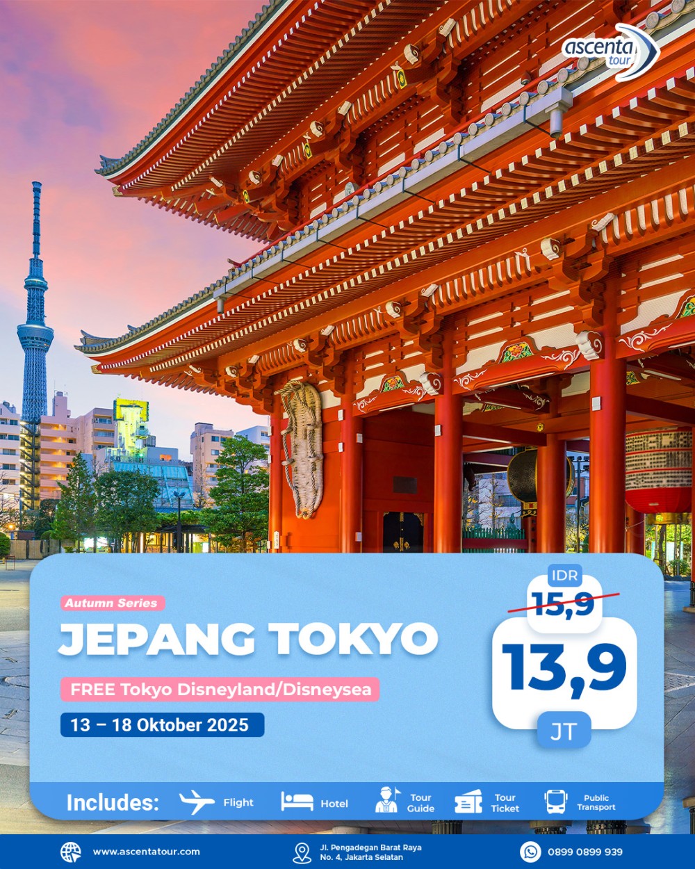 Tour Jepang Tokyo 6D4N