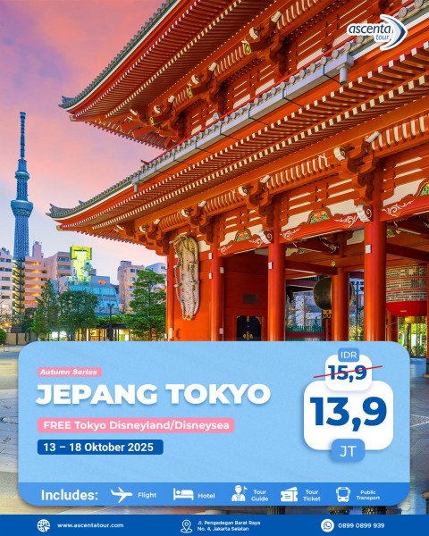 Tour Jepang Tokyo 6D4N