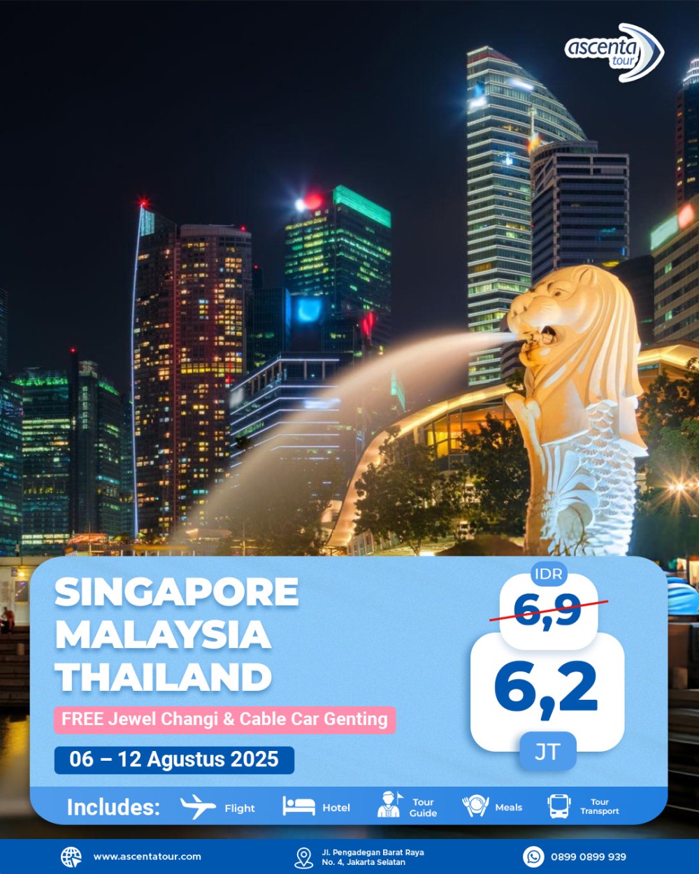 Tour 3 Negara Singapore Malaysia Thailand 7D6N
