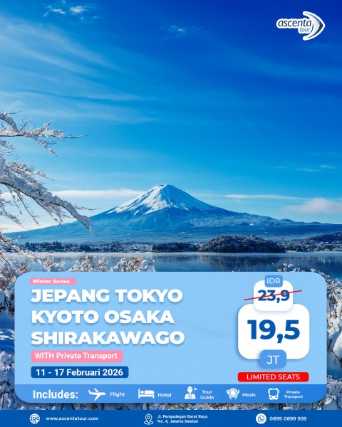 Tour Jepang Tokyo Osaka Kyoto Shirakawago 7D5N (Copy)
