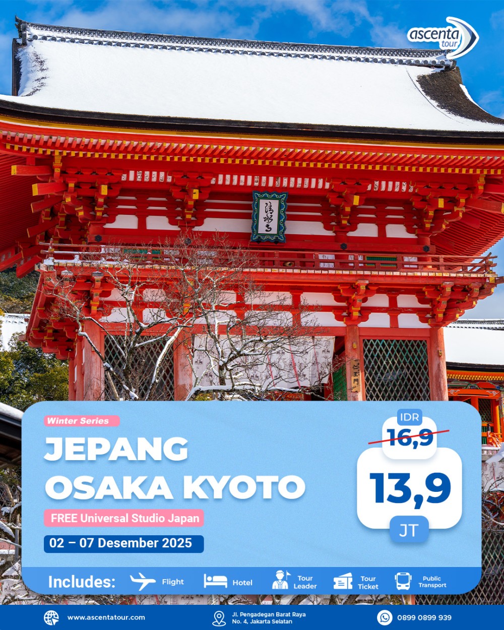 Tour Jepang Osaka Kyoto 6D4N