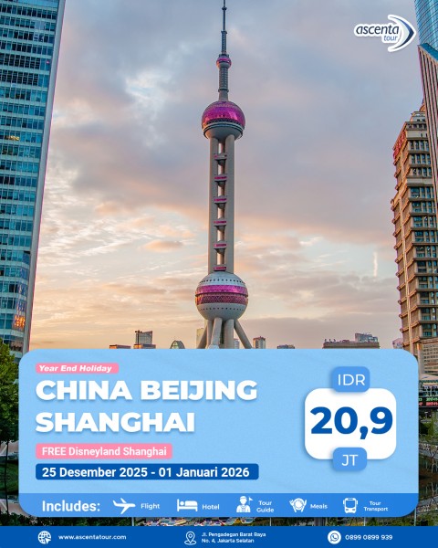 Tour Year End China Beijing Shanghai 8D6N FREE DISNEYLAND