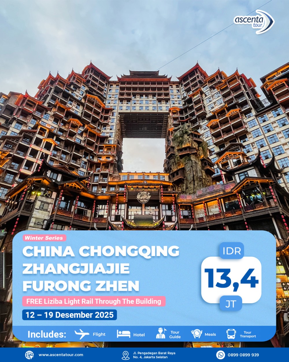 Tour China Chongqing Zhangjiajie Furong Zhen 8D