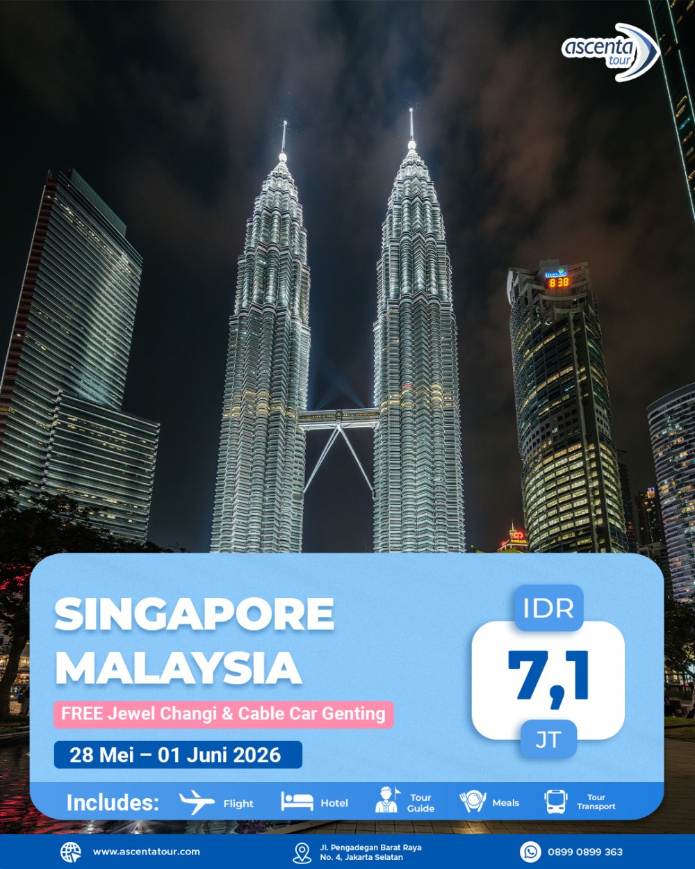 Tour Singapore Malaysia 5D4N