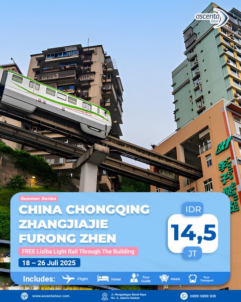 Tour China Chongqing Zhangjiajie Furong Zhen 9D7N