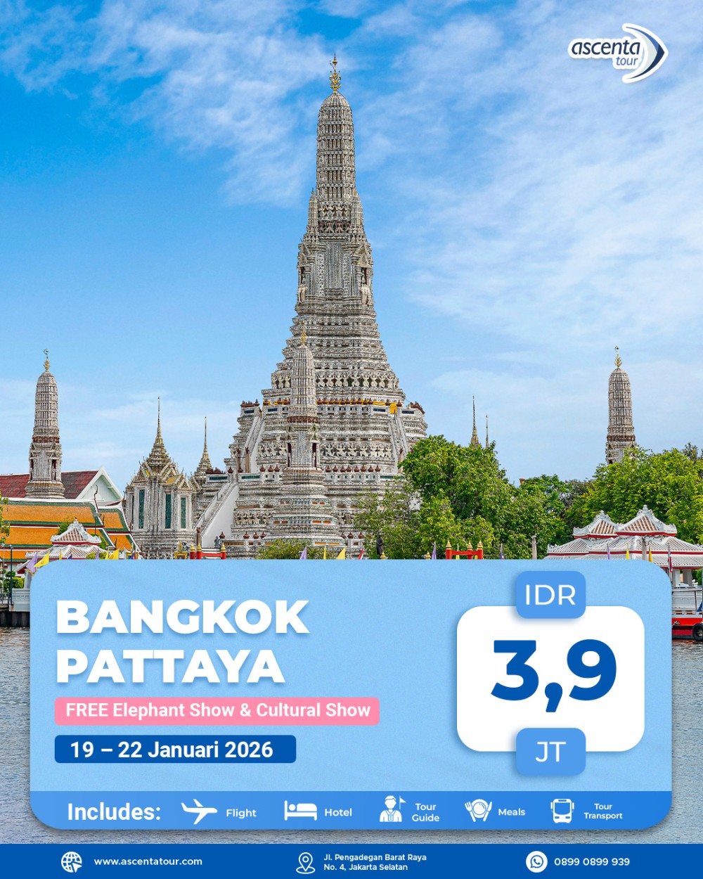 Tour Thailand Bangkok Pattaya 4D3N