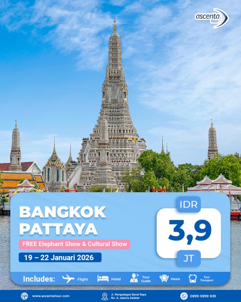 Tour Thailand Bangkok Pattaya 4D3N