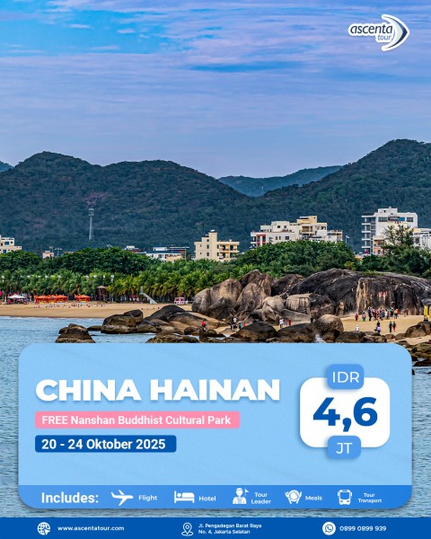 Tour China Hainan 5D (WITH NANSHAN BUDDHISM CULTURAL TOURISM ZONE)