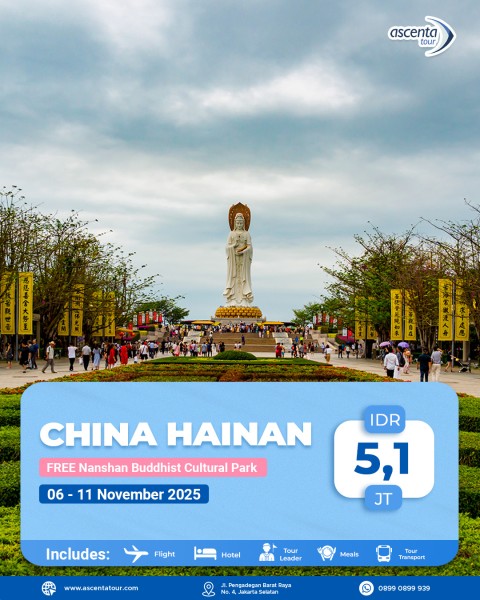 Tour China Hainan 6D (WITH NANSHAN BUDDHISM CULTURAL TOURISM ZONE)