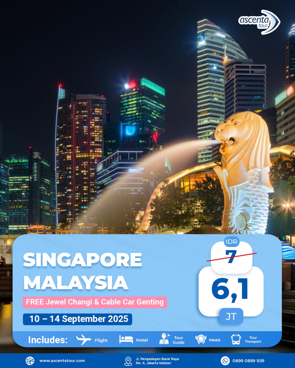 Tour Singapore Malaysia 5D4N