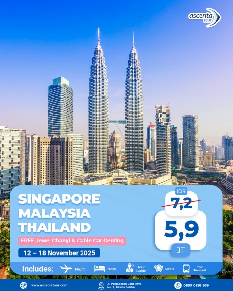 Tour 3 Negara Singapore Malaysia Thailand 7D6N