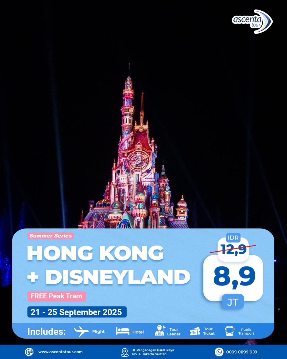 Tour Hong Kong 5D3N (FREE HONG KONG DISNEYLAND)