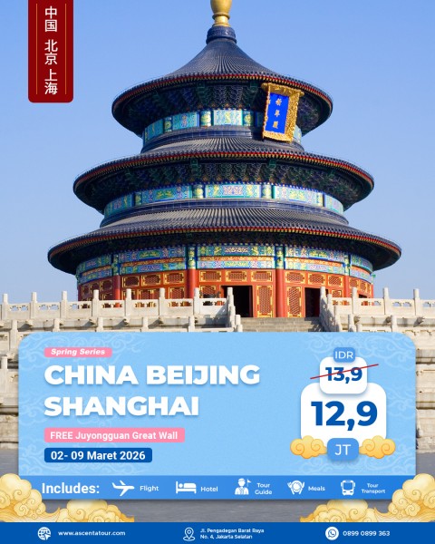 Tour Amazing China Beijing Shanghai 8D