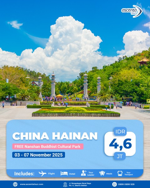 Tour China Hainan 5D (WITH NANSHAN BUDDHISM CULTURAL TOURISM ZONE)